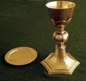Chalice and paten recovered at St. Fortiarnan's Well - courtesy T. Doolan 